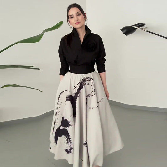 Blumengemustertes Kleid mit Schnürung in der Taille und Hohem Bund | Ideal für Frühling und Sommer