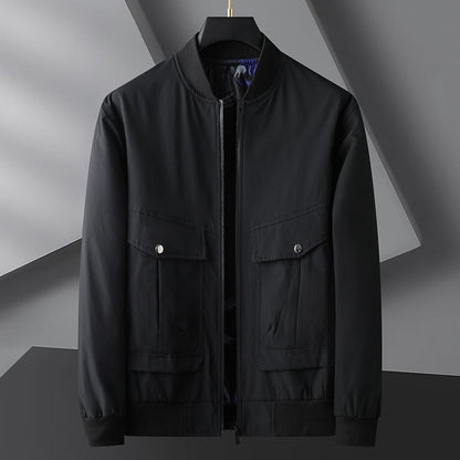 Plus Size Herren Solid-Jacke | Ideal für Frühling und Herbst
