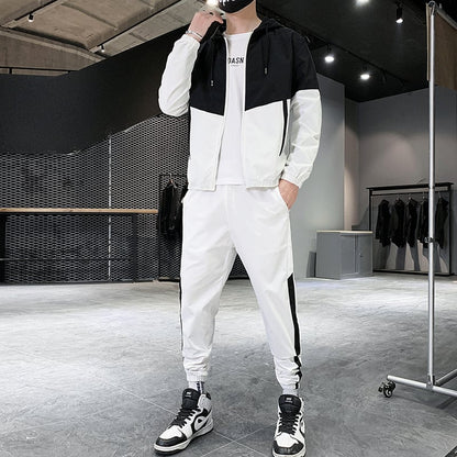Zwei-teiliger Kapuzen-Cardigan Tracksuit | Ideal für Alle Jahreszeiten