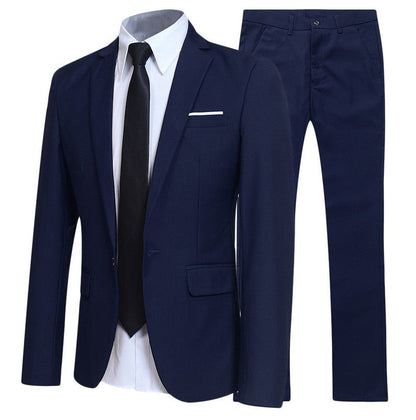 Herren Slim Fit Zwei-Teile Anzug mit Reverskragen | Ideal für Alle Jahreszeiten