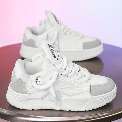 Herrensneaker mit Dicker Sohle und Synthetikleder-Obermaterial | Ideal für Frühling Sommer und Herbst