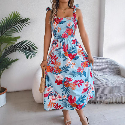 Ärmelloses Korsett-Kleid mit Blumenmuster | Ideal für den Sommer