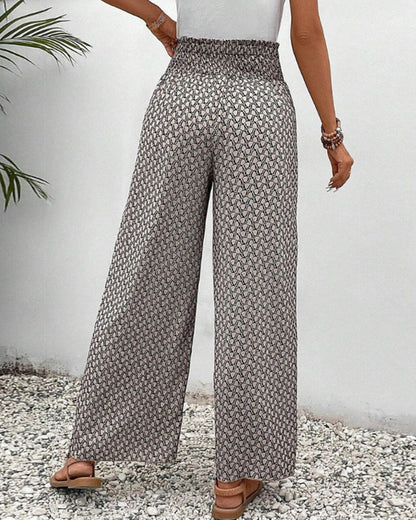 Hochtaillierte Weite-Hose mit fließendem Design | Ideal für Frühling und Herbst