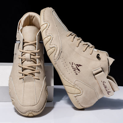 Herren Orthopädische Lederschuhe mit Rutschfester Sohle | Ideal für alle Jahreszeiten