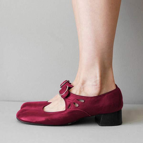 Leder-Keilsandalen mit verstellbarer Schnalle