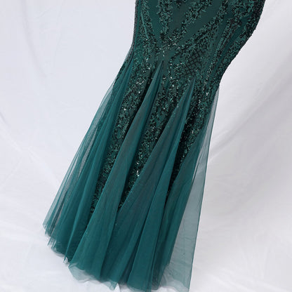 Rückenfreies Fischschwanz-Abendkleid mit Taillendetail | Ideal für alle Jahreszeiten