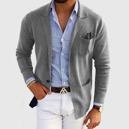 Herren-Wickeljacke mit strukturiertem Kragen und taillierter Passform | Ideal für Frühling und Herbst