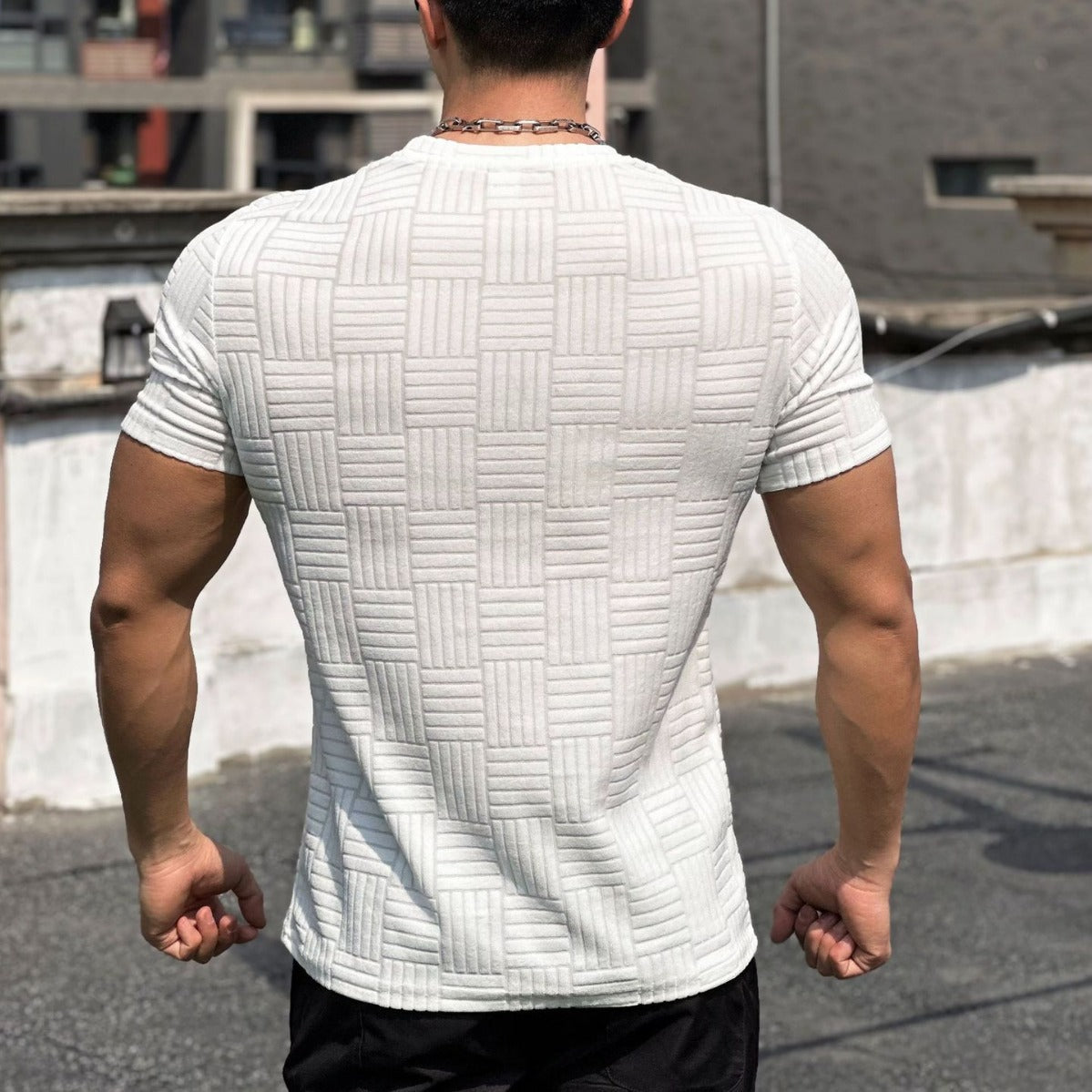 Herren Halb-Tight Fitness T-Shirt Ideal für den Sommer