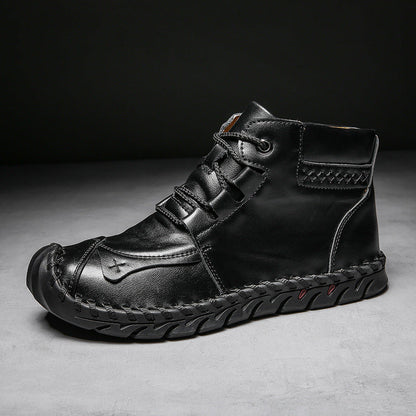 Dicksohlige Cow Split Leder Werkzeugstiefel | Ideal für Herbst und Winter