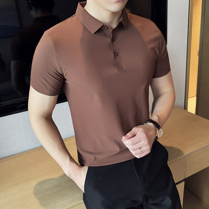Nahtloses Slim-Fit T-Shirt in Uni-Farbe | Ideal für den Sommer