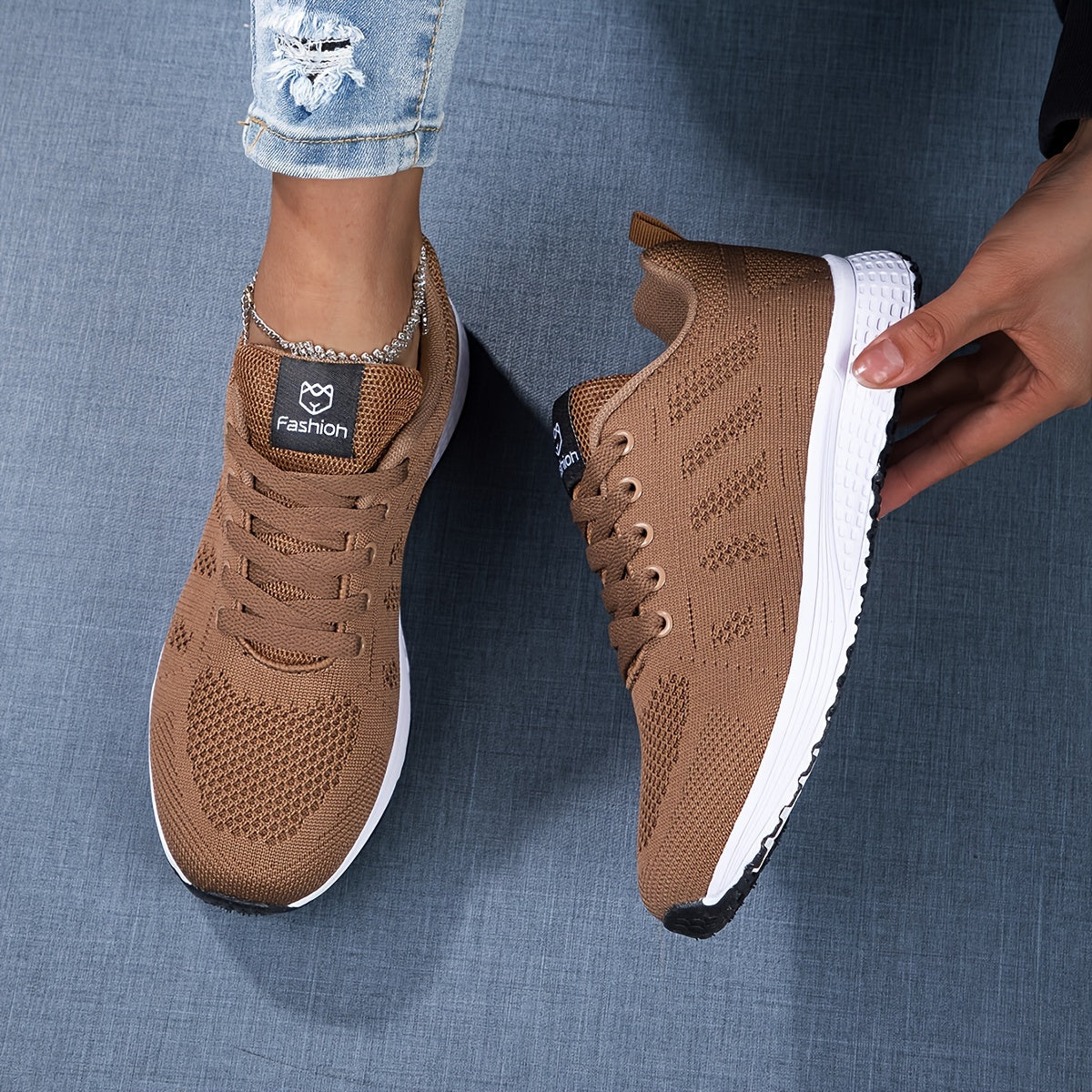 Leichte Atmungsaktive Strick-Sneaker mit Gepolsterter Sohle | Ideal für Frühling und Sommer