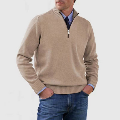 Herrenpullover mit halbem Reißverschluss I Ideal für Herbst und Winter