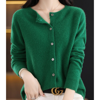 Weicher Strick O-Hals Cardigan | Ideal für Herbst und Winter