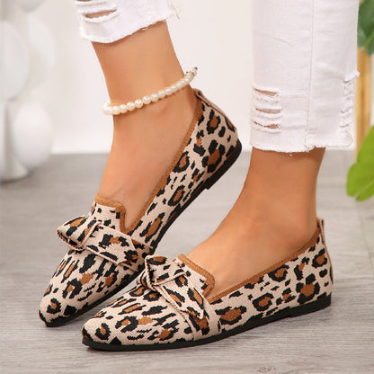 Spitz zulaufende Schleifen-Flats mit Mesh-Obermaterial | Ideal für Frühling und Sommer