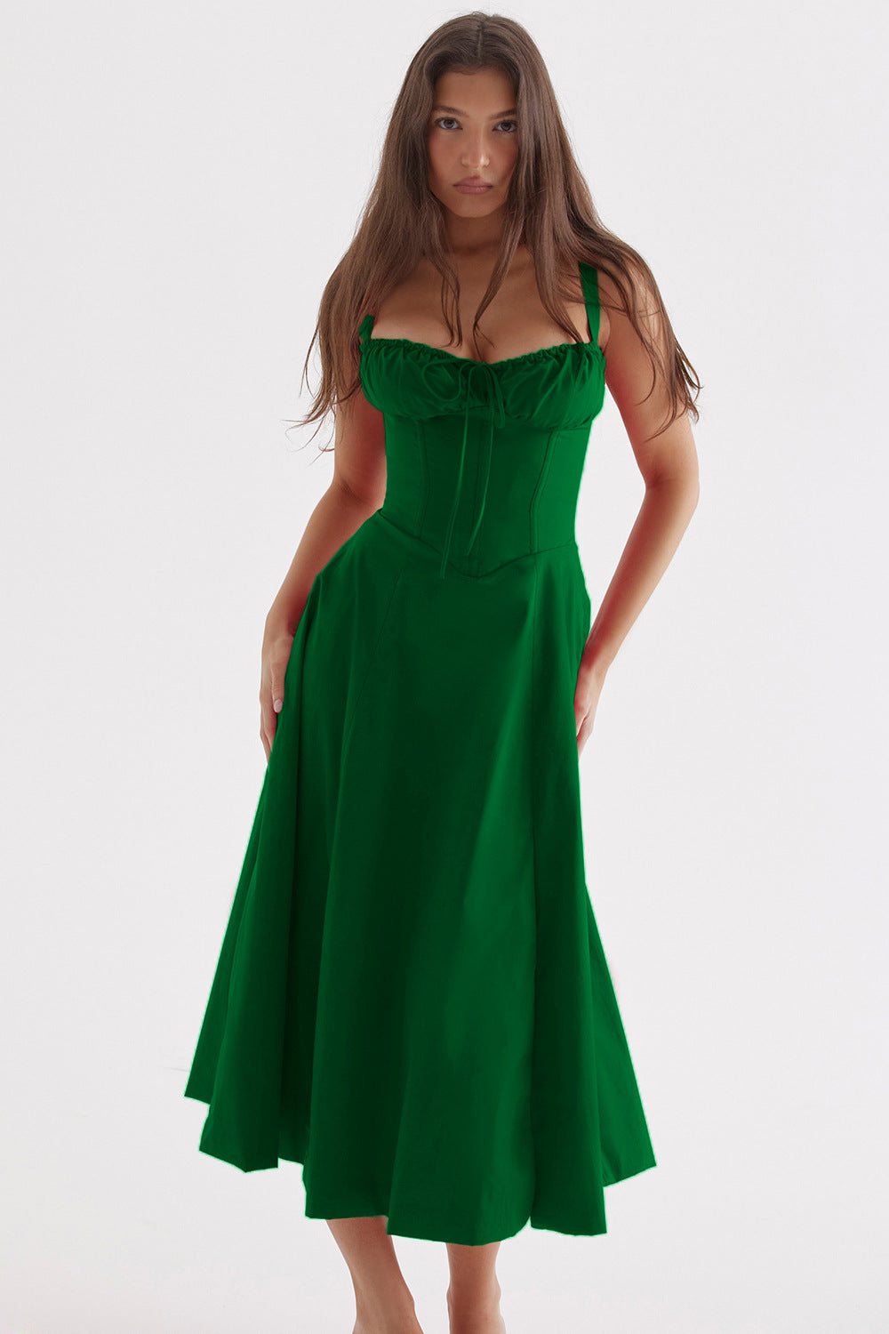 Blumengemustertes Damenkleid mit Riemen I Ideal für Frühling und Sommer