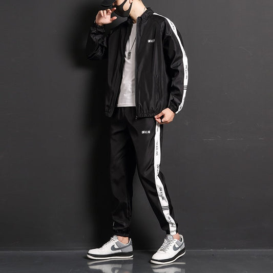 Herren Zweiteiliges Sportset mit Langarm Ideal für Frühling und Herbst
