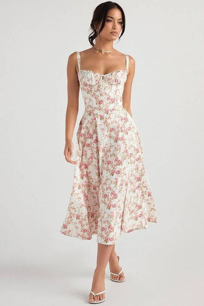 Midikleid mit Korsett und Schnürung | Perfekt für Frühling und Sommer