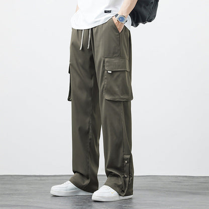 Herren Plus-Size Lockere Gerade-Hose Arbeitslatzhose I Ideal für Sommer