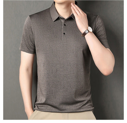 Bedrucktes Ice Silk Kurzarmshirt | Ideal für den Sommer