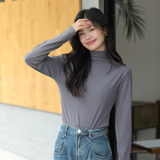 Pullover mit Mittlerem Kragen Slim Fit und Langem Arm | Ideal für Herbst