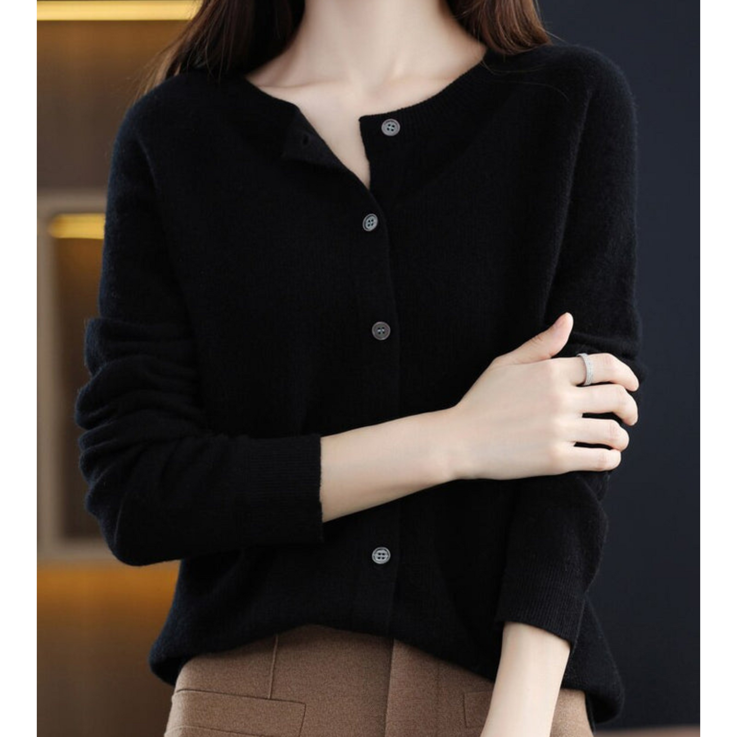 Weicher Strick O-Hals Cardigan | Ideal für Herbst und Winter