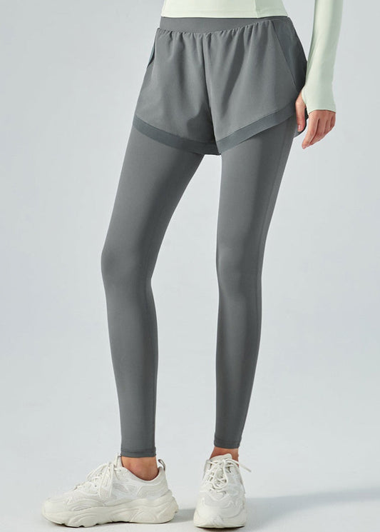 Hochgeschnittene Leggings mit Mesh-Lagen und Stretch | Ideal für Alle Jahreszeiten