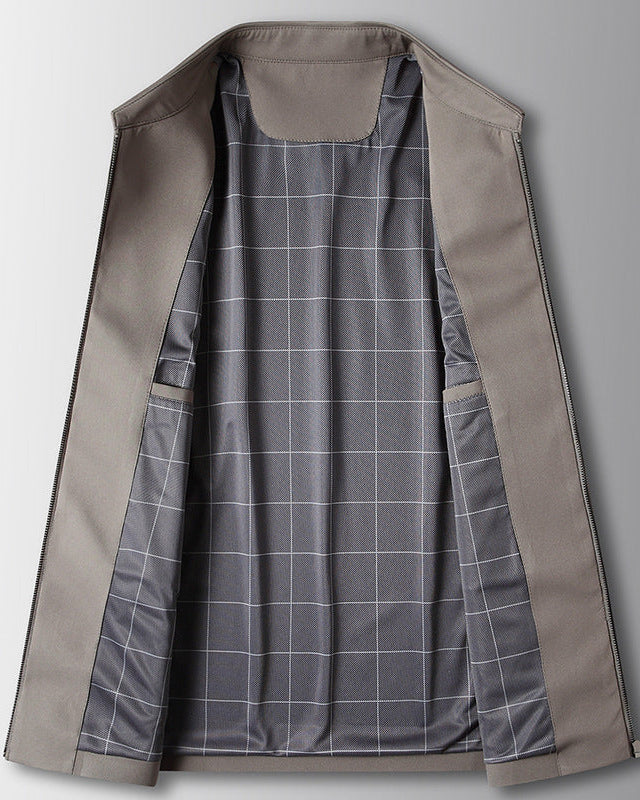 Herren Langarm-Polyesterjacke | Ideal für Frühling und Herbst
