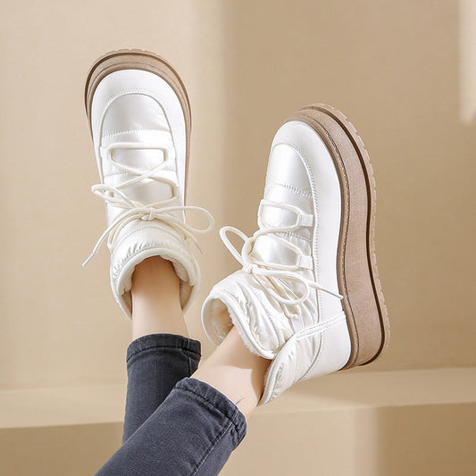 Fleece-Fütterte High-Top Schneestiefel Ideal für den Winter