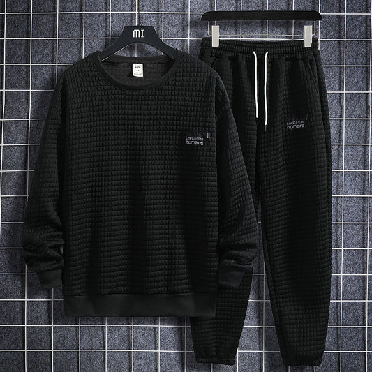 Locker geschnittenes Herren Sportset mit Sweater und 3/4-Hose | Ideal für alle Jahreszeiten