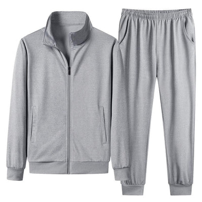 Herren Strickjacke mit Stehkragen und Reißverschluss sowie Jogginghose Ideal für den Herbst