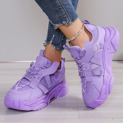 Atmungsaktive Mesh-Laufschuhe für Frauen mit Höhenverstellung | Ideal für Frühling, Herbst