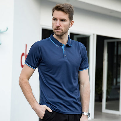 Herren Leichtes Poloshirt mit Revers Kurzarm Ideal für den Sommer