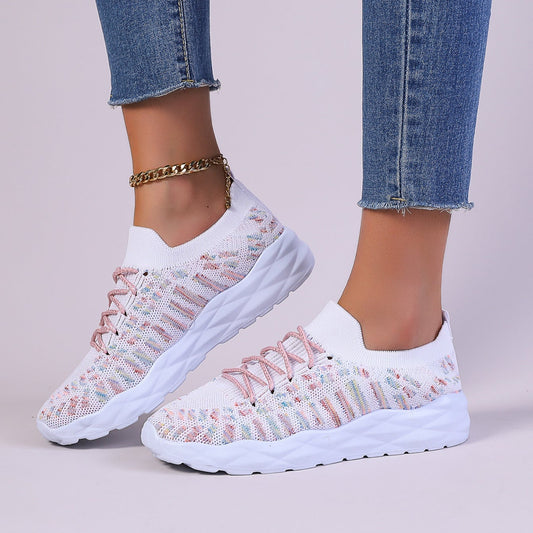 Mesh Lace-Up Flache Pumps | Ideal für Sommer, Frühling und Herbst