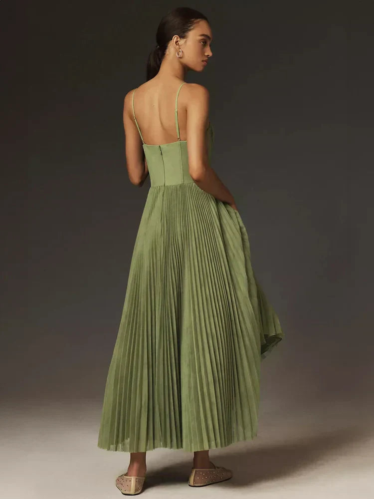 Midikleid mit plissiertem Tüll-Bustier | Perfekt für Frühling und Sommer