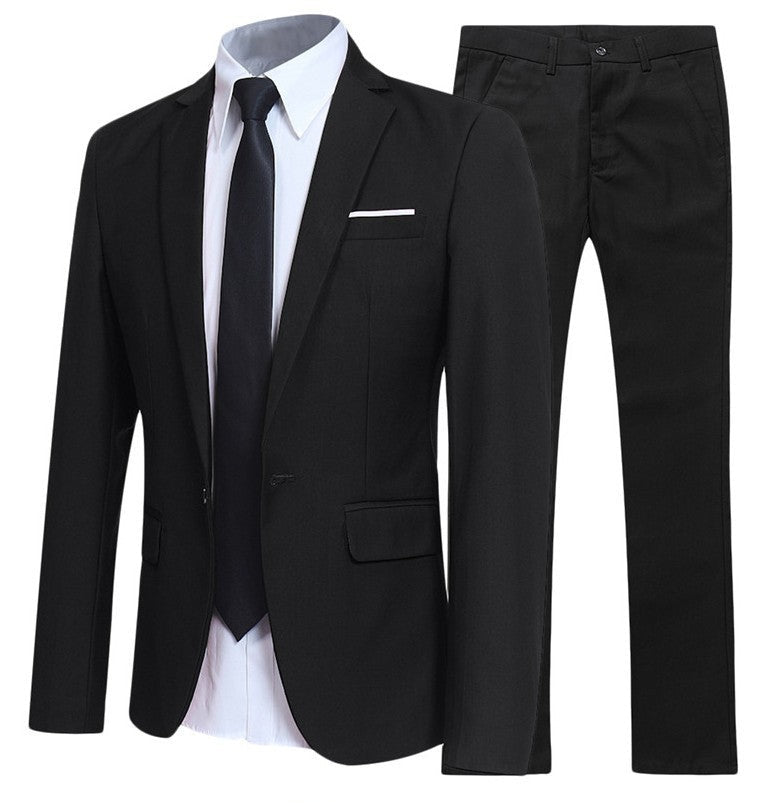 Herren Slim Fit Zwei-Teile Anzug mit Reverskragen | Ideal für Alle Jahreszeiten