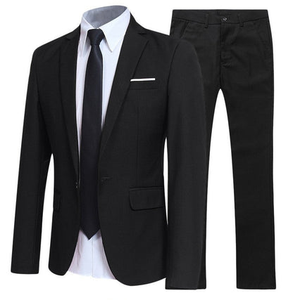 Herren Slim Fit Zwei-Teile Anzug mit Reverskragen | Ideal für Alle Jahreszeiten
