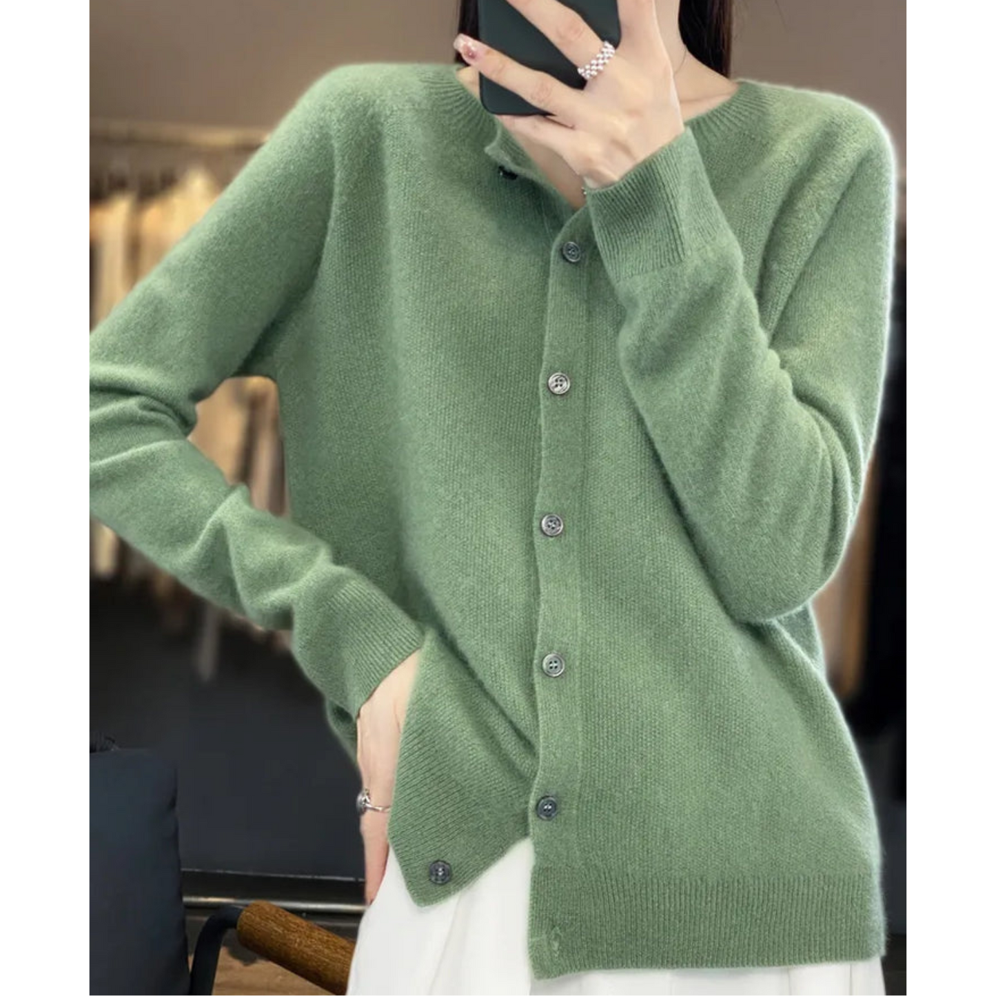 Weicher Strick O-Hals Cardigan | Ideal für Herbst und Winter