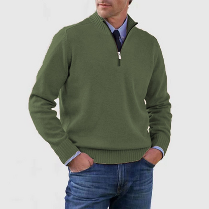 Herrenpullover mit halbem Reißverschluss I Ideal für Herbst und Winter