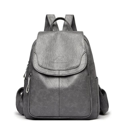 Anti-Diebstahl Kunstleder Rucksack mit RFID-Schutz und Versteckten Reißverschlüssen | Ideal für Frühling und Herbst