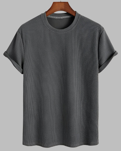 Herren Lockeres Rundhals Kurzarm-T-Shirt Ideal für den Sommer