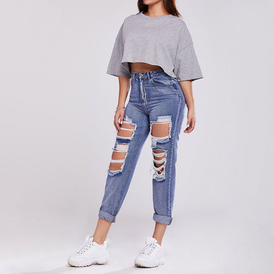 High-Waist Jeans mit Geradem Bein und Push-Up-Effekt | Ideal für Frühling und Herbst
