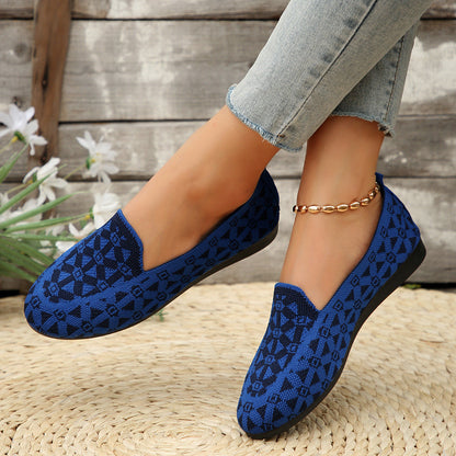 Atmungsaktive Gestrickte Flache Schuhe mit Rundspitze | Ideal für den Sommer