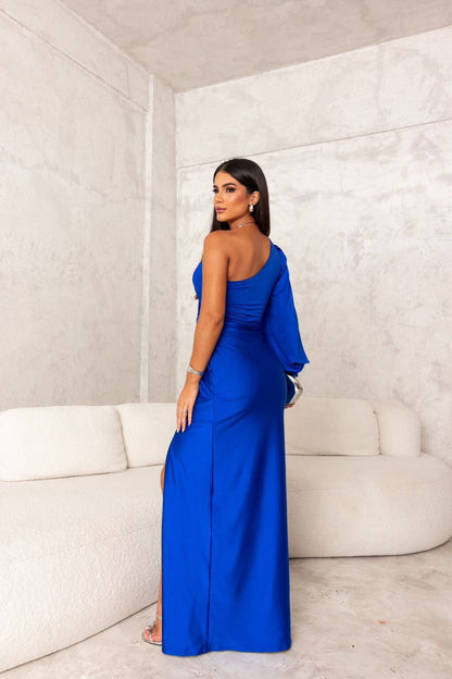 Fließendes Satin Midi-Party-Kleid mit Tailliertem Schnitt | Ideal für Frühling und Sommer