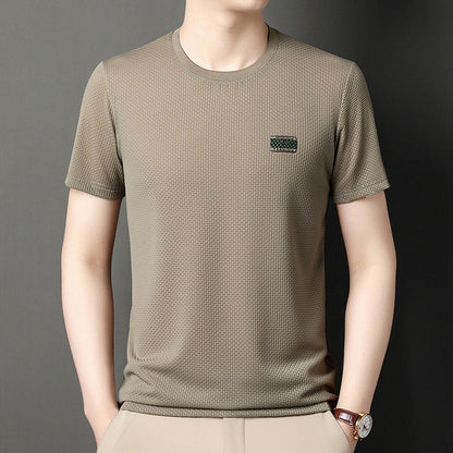 Herren Jacquard Kurzarm Pullover – Ideal für den Sommer