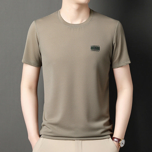 Herren Jacquard Kurzarm Pullover – Ideal für den Sommer
