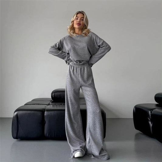 Kapuzensweatshirt und Gerade-Hosen Set | Ideal für Herbst und Winter