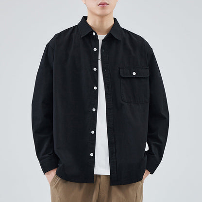 Herren Baumwoll-Loser Schnitt Hemdjacke | Ideal für Alle Jahreszeiten