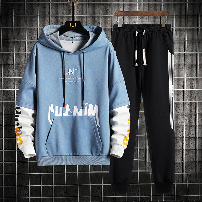 Herren Kapuzenpullover Anzug mit Langarm Ideal für den Frühling