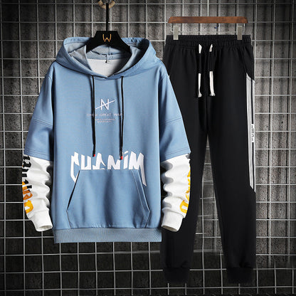 Herren Kapuzenpullover Anzug mit Langarm Ideal für den Frühling