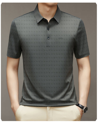 Herren Ice Silk T-Shirt mit kurzen Ärmeln Ideal für den Sommer